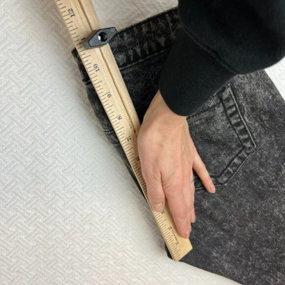 Lux Tapered Black Slim Fit Acid Washed Skinny Jeans Pants - Size 26 to 27 - Picture 9 of 9